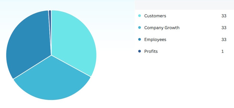 business pie chart 33-33-33-1
